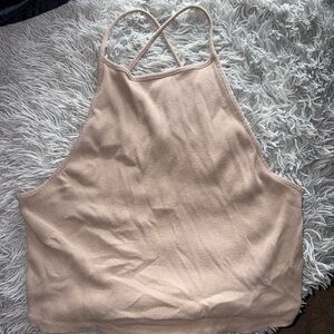 American Eagle Outfitters Brown Ribbed Top